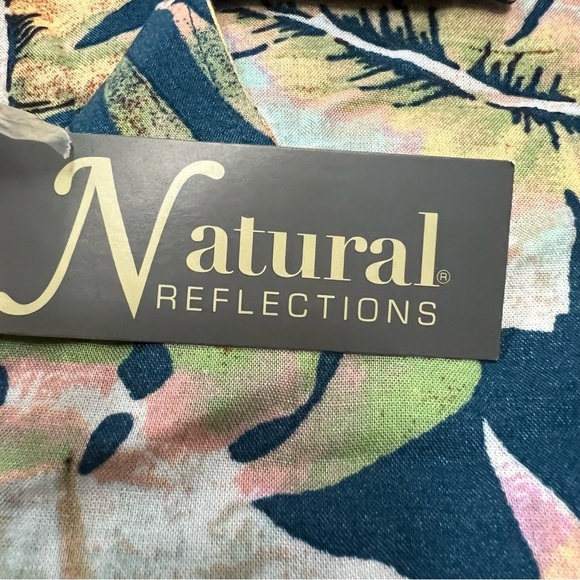 Natural Reflections 1X Tropical Resort Button Down Short Sleeve Shirt NWT O1 - Picture 3 of 6
